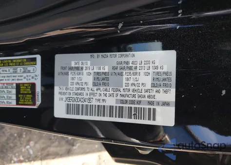 2010 Mazda Cx-7 S Touring from USA, damaged, VIN JM3ER2W30A0341657